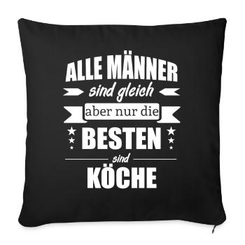 Koch Köche - Sofakissenbezug 45 x 45 cm - Schwarz - Vorne