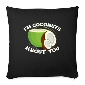 Coconut - Sofa pillowcase 17,3'' x 17,3'' (45 x 45 cm) - black - Front