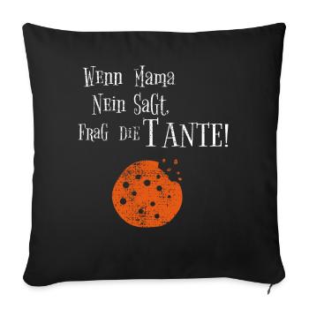 Tante Mama Baby Suess - Sofakissenbezug 45 x 45 cm - Schwarz - Vorne