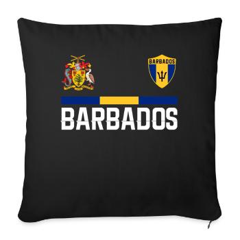 Jersey Barbados - Sofa pillowcase 17,3'' x 17,3'' (45 x 45 cm) - black - Front