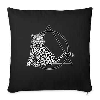 Gepard Wildtiere - Sofakissenbezug 45 x 45 cm - Schwarz - Vorne