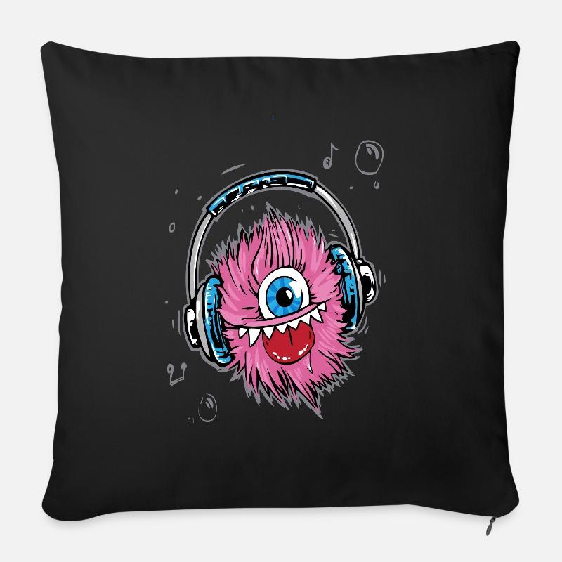 Monster - Sofakissenbezug 45 x 45 cm - Schwarz