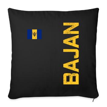 BARBADOS BAJAN - Sofa pillowcase 17,3'' x 17,3'' (45 x 45 cm) - black - Front