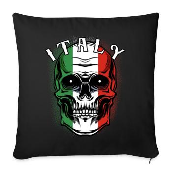 Italienischer Totenkopf | Italien Patriot Geschenk - Sofakissenbezug 45 x 45 cm - Schwarz - Vorne