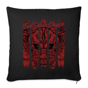 Vintage Retro Style Chinesischer Drache | Geschenk - Sofakissenbezug 45 x 45 cm - Schwarz - Vorne