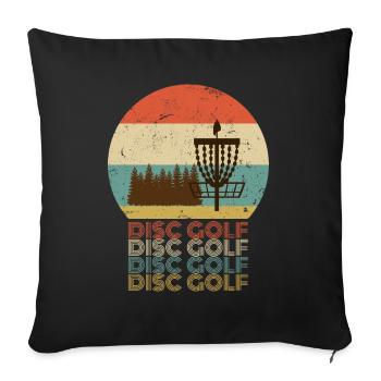 Discgolf Stupid Tree Disc Golf Vintage Golfer - Sofa pillowcase 17,3'' x 17,3'' (45 x 45 cm) - black - Front