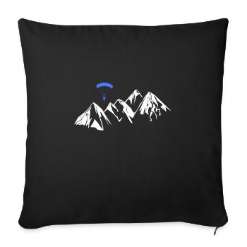 Paragleiten Gleitschirm - Sofakissenbezug 45 x 45 cm - Schwarz - Vorne
