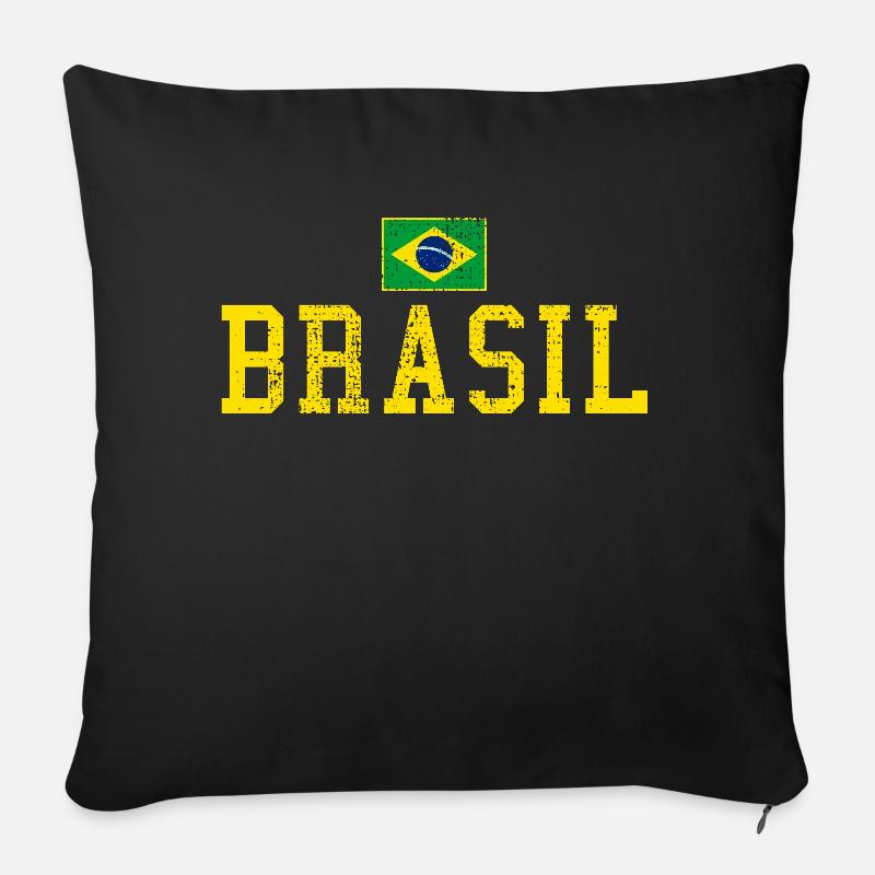 Brasilien Brasilien - Sofakissenbezug 45 x 45 cm - Schwarz