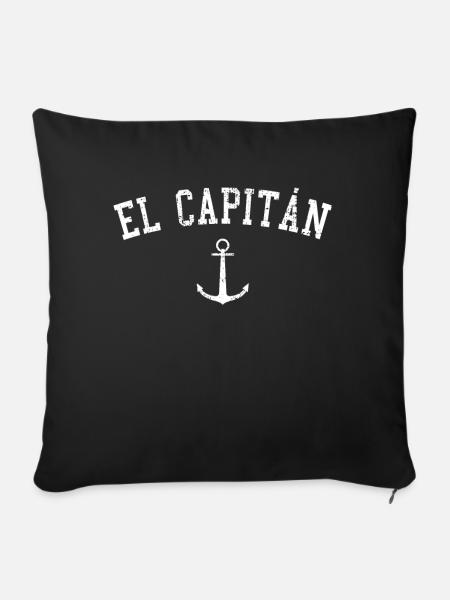 El Capitan Lateinamerika Anker - Sofakissenbezug 45 x 45 cm - Schwarz