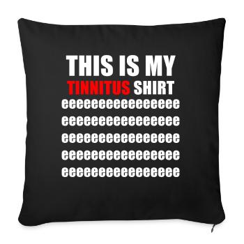 tinnitus - Sofa pillowcase 17,3'' x 17,3'' (45 x 45 cm) - black - Front