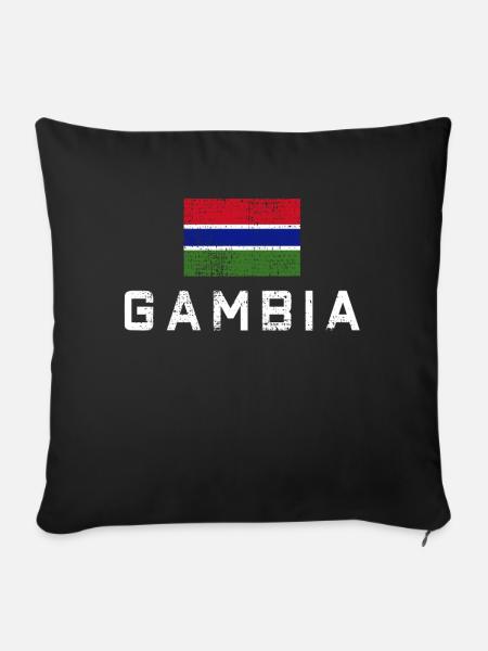 Gambia Gambia - Sofakissenbezug 45 x 45 cm - Schwarz