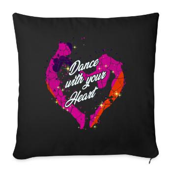 dance - Sofa pillowcase 17,3'' x 17,3'' (45 x 45 cm) - black - Front