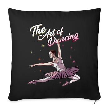 Ballet dancer | Ballerina Dance Gift Idea - Sofa pillowcase 17,3'' x 17,3'' (45 x 45 cm) - black - Front