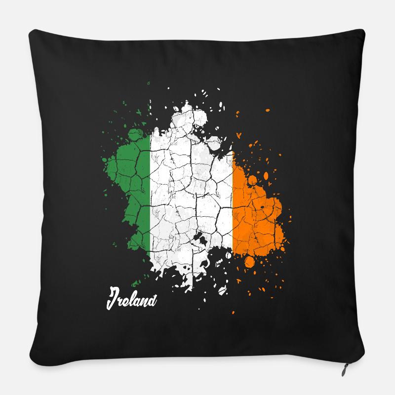 Irland - Sofakissenbezug 45 x 45 cm - Schwarz