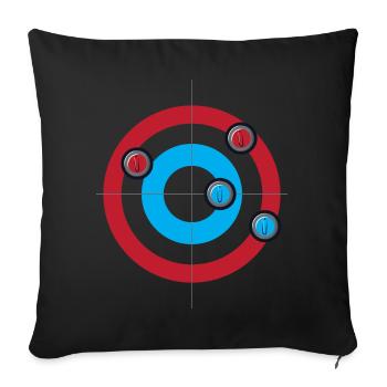 Curling Curling Stones - Sofa pillowcase 17,3'' x 17,3'' (45 x 45 cm) - black - Front