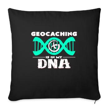 Geocaching - Sofakissenbezug 45 x 45 cm - Schwarz - Vorne
