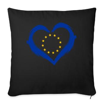 Europe - Housse de coussin décorative 45 x 45 cm - noir - Devant