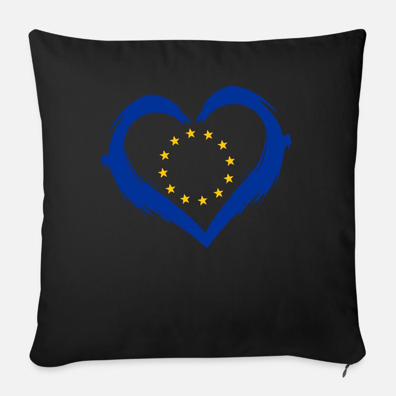 Europa - Sofakissenbezug 45 x 45 cm - Schwarz