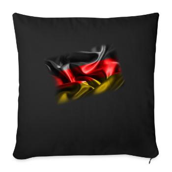 Drapeau Allemagne Drapeau Allemagne noir rouge or - Housse de coussin décorative 45 x 45 cm - noir - Devant