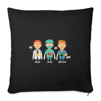 Anesthetist anesthesia - Sofa pillowcase 17,3'' x 17,3'' (45 x 45 cm) - black - Front