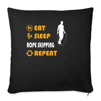 Rope Skipping - present for men and women - Sofakissenbezug 45 x 45 cm - Schwarz - Vorne