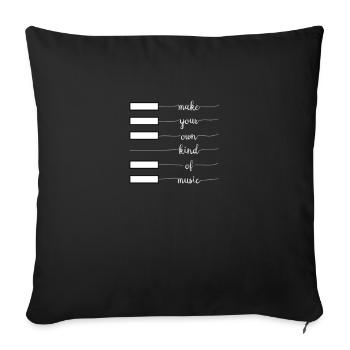 cool piano piano grand piano gift - Sofa pillowcase 17,3'' x 17,3'' (45 x 45 cm) - black - Front