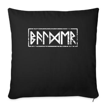 Bientôt Runes Beauté Vikings Norvège - Housse de coussin décorative 45 x 45 cm - noir - Devant