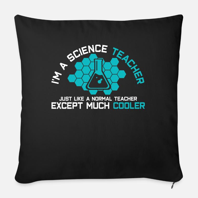 Biologie Chemie Physik Lehrer - Sofakissenbezug 45 x 45 cm - Schwarz