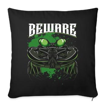 crab - Sofa pillowcase 17,3'' x 17,3'' (45 x 45 cm) - black - Front