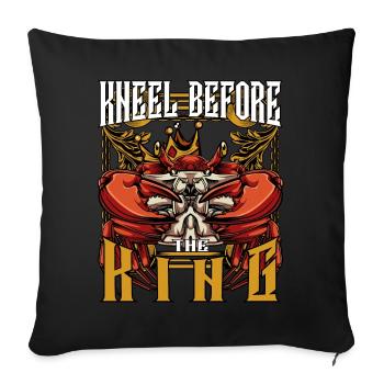King crab | Crustacean seafood ocean gift - Sofa pillowcase 17,3'' x 17,3'' (45 x 45 cm) - black - Front