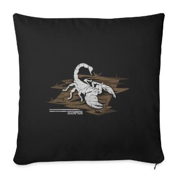 Skorpion Spinnentiere Spinne Tierkreis Geschenk - Sofakissenbezug 45 x 45 cm - Schwarz - Vorne