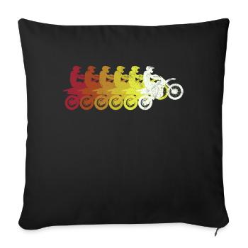 Motocross motocross - Sofa pillowcase 17,3'' x 17,3'' (45 x 45 cm) - black - Front