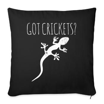 Lizard Gecko Owner - Sofa pillowcase 17,3'' x 17,3'' (45 x 45 cm) - black - Front
