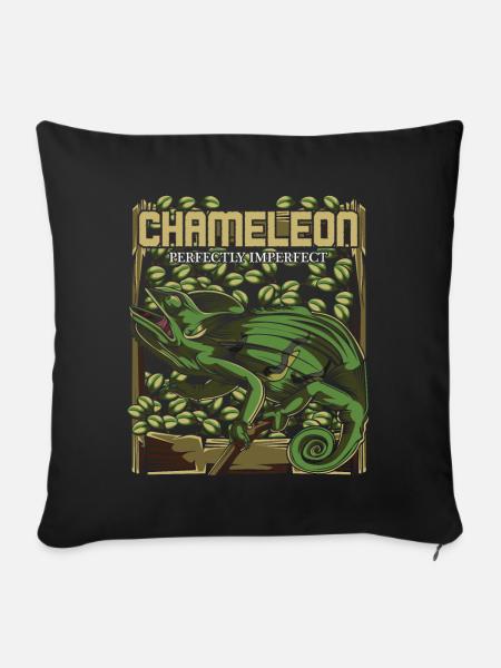 Chamäleon - Sofakissenbezug 45 x 45 cm - Schwarz