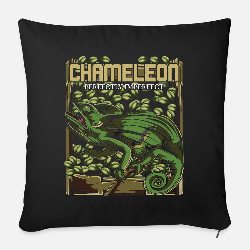 Chamäleon - Sofakissenbezug 45 x 45 cm - Schwarz