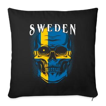 Schweden - Sofakissenbezug 45 x 45 cm - Schwarz - Vorne