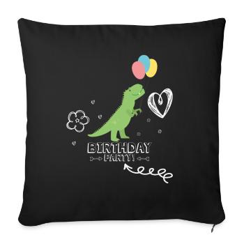 Fête d'anniversaire - Housse de coussin décorative 45 x 45 cm - noir - Devant
