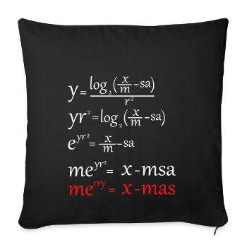 Math Christmas - Sofa pillowcase 17,3'' x 17,3'' (45 x 45 cm) - black - Front