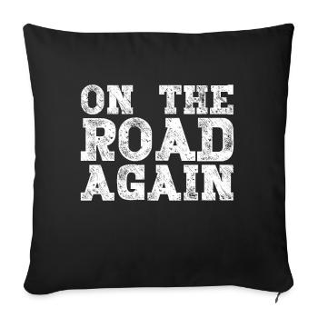 On The Road Again - Sofa pillowcase 17,3'' x 17,3'' (45 x 45 cm) - black - Front