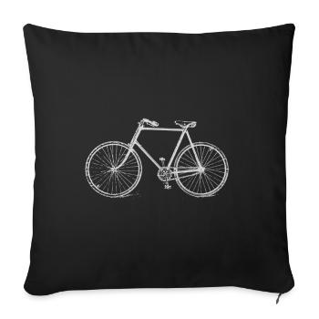 bicycle - Sofa pillowcase 17,3'' x 17,3'' (45 x 45 cm) - black - Front