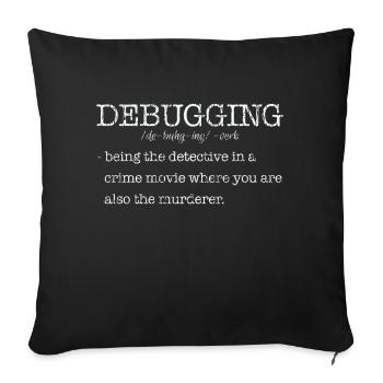 Débogage informatique - Housse de coussin décorative 45 x 45 cm - noir - Devant