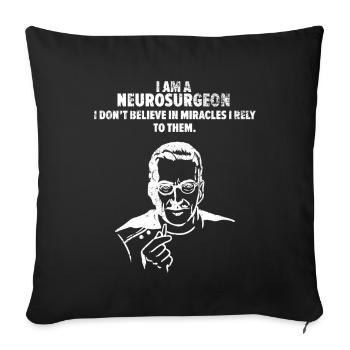 Neurochirurgien Neurochirurgie Neurochirurgie - Housse de coussin décorative 45 x 45 cm - noir - Devant