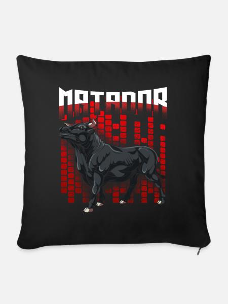 Stier - Sofakissenbezug 45 x 45 cm - Schwarz