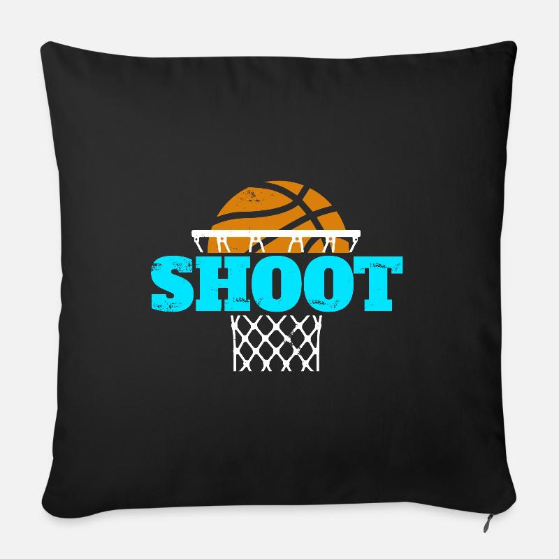 Tirez cadeau de basket pour les enfants - Housse de coussin décorative 45 x 45 cm - noir