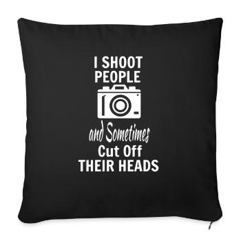 photography - Sofa pillowcase 17,3'' x 17,3'' (45 x 45 cm) - black - Front