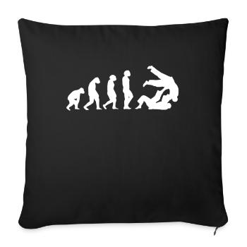 MMA Judo Evolution Shirt - Sofa pillowcase 17,3'' x 17,3'' (45 x 45 cm) - black - Front
