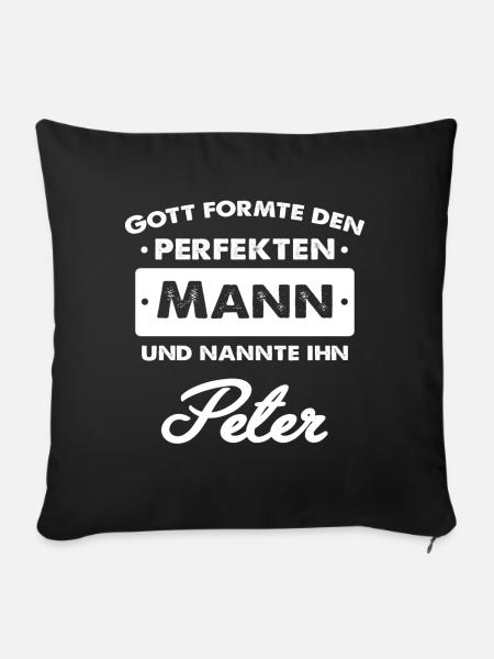 Peter - Sofakissenbezug 45 x 45 cm - Schwarz