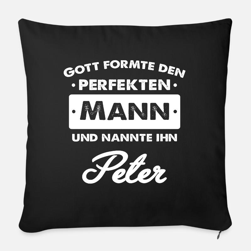 Peter - Sofakissenbezug 45 x 45 cm - Schwarz