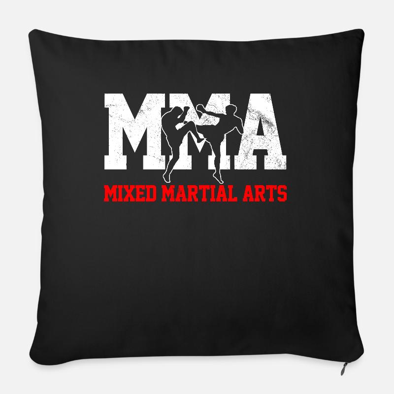 MMA - Sofakissenbezug 45 x 45 cm - Schwarz