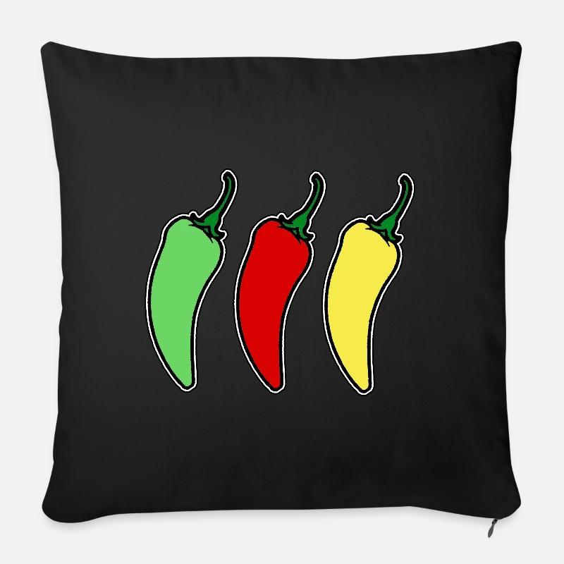 chili - Sofa pillowcase 17,3'' x 17,3'' (45 x 45 cm) - black